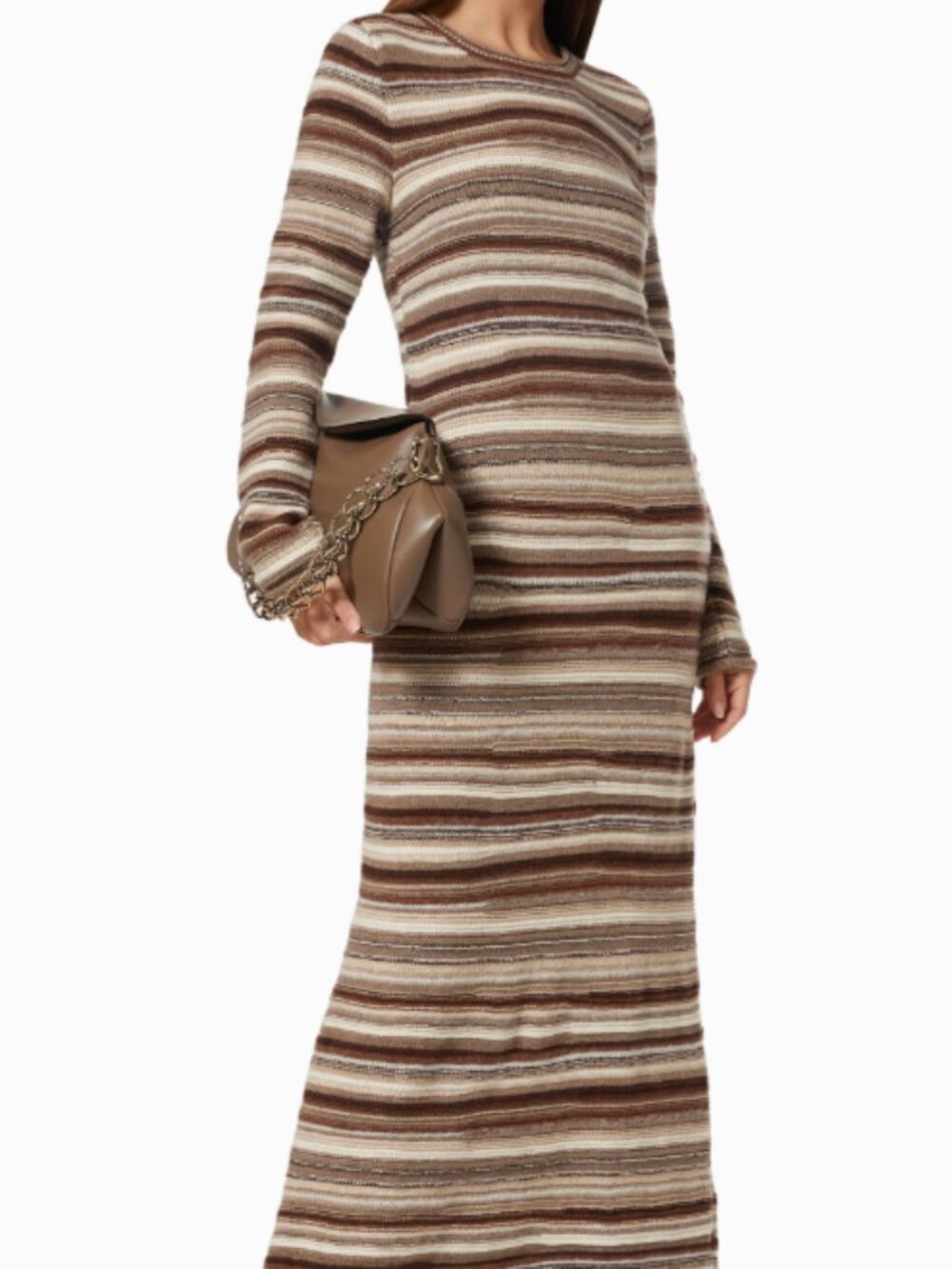 Chloe Multicolor Longsleeve Cashmere Dress